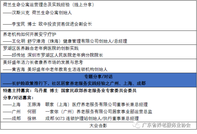 养老行业专家学者