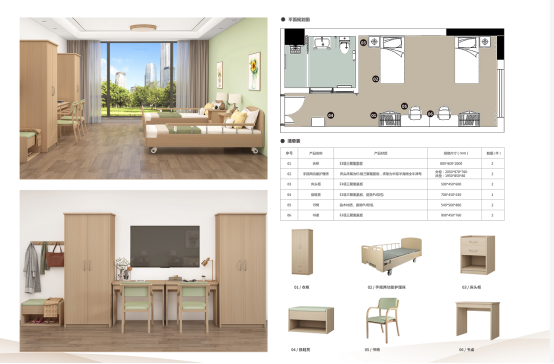 老年人卧室适老化家具配置